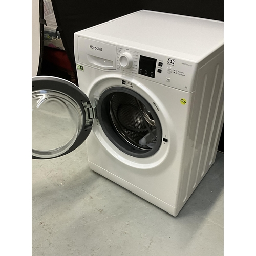 343 - HOTPOINT 8KG AUTO WASHING MACHINE