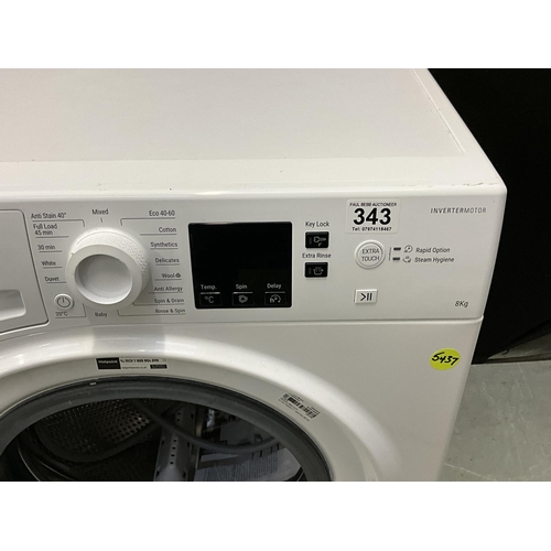 343 - HOTPOINT 8KG AUTO WASHING MACHINE