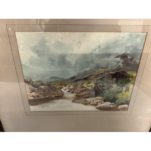 346 - 3 VINTAGE FRAMED WATERCOLOURS SIGNED W DEAN