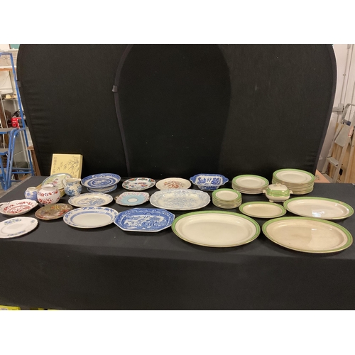 359 - 2 BOXES OF CHINA TO INCLUDE VICTORIAN PART DINNER SERVICE SOME A/F  SPODE ETC -