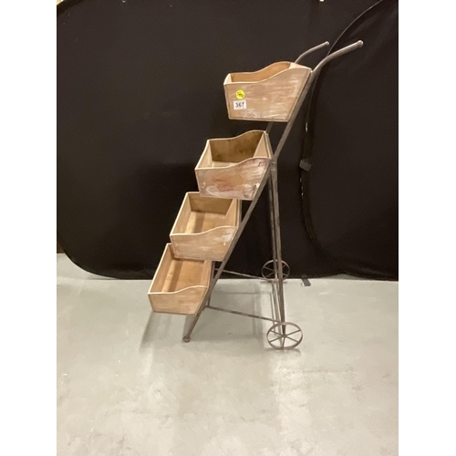 367 - REPRODUCTION 4 TIER GRADUATED DISPLAY TROLLEY H48