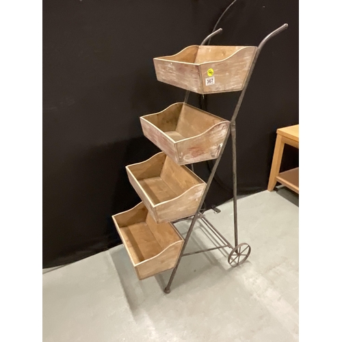 367 - REPRODUCTION 4 TIER GRADUATED DISPLAY TROLLEY H48