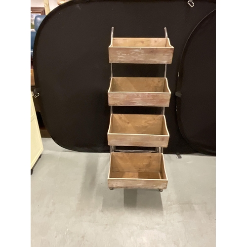 367 - REPRODUCTION 4 TIER GRADUATED DISPLAY TROLLEY H48