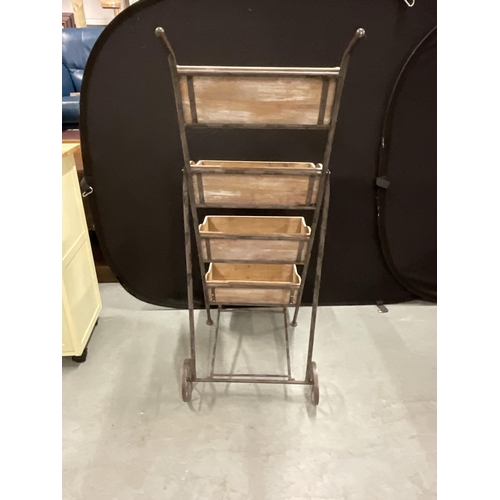 367 - REPRODUCTION 4 TIER GRADUATED DISPLAY TROLLEY H48