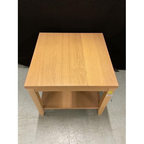 369 - MODERN OAK EFFECT LAMP TABLE H21