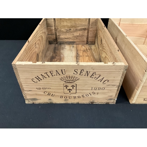 379 - 2 REPRODUCTION CHAMPAGNE BOXES AND WINE BOX