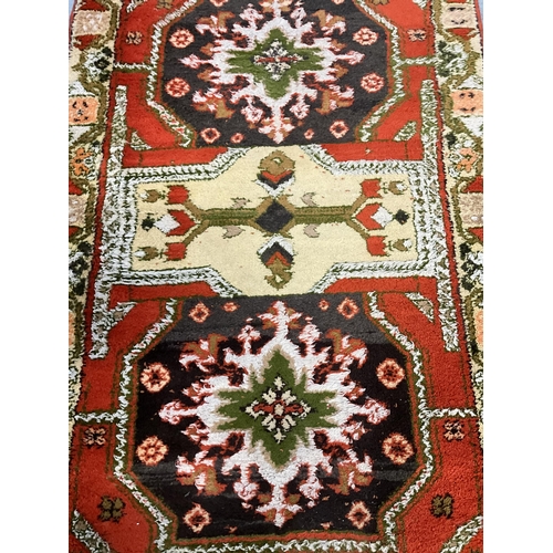 381 - VINTAGE MULTICOLOURED CARPET