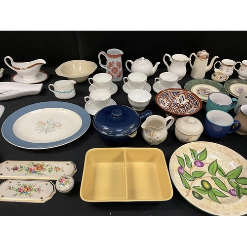 382 - 2 BOXES OF CHINA TO INCLUDE DENBY, SPODE ETC