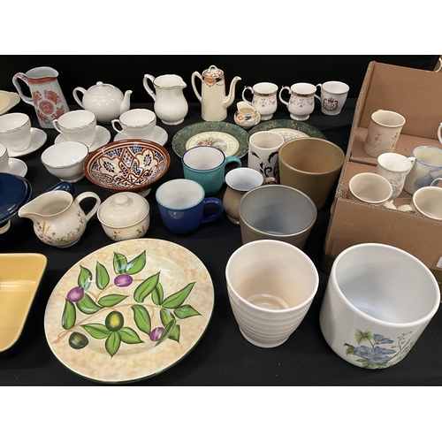 382 - 2 BOXES OF CHINA TO INCLUDE DENBY, SPODE ETC