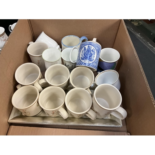 382 - 2 BOXES OF CHINA TO INCLUDE DENBY, SPODE ETC