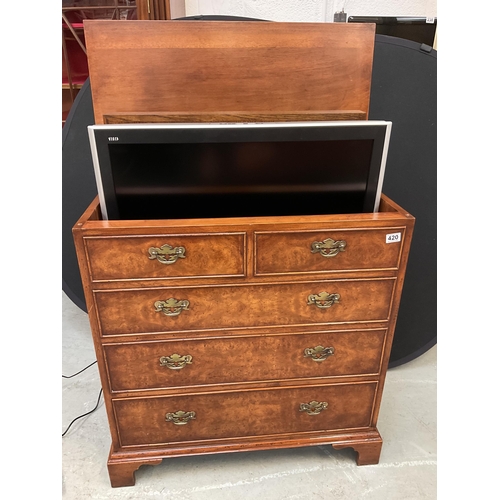 420 - WALNUT VENEERED TV CABINET H37