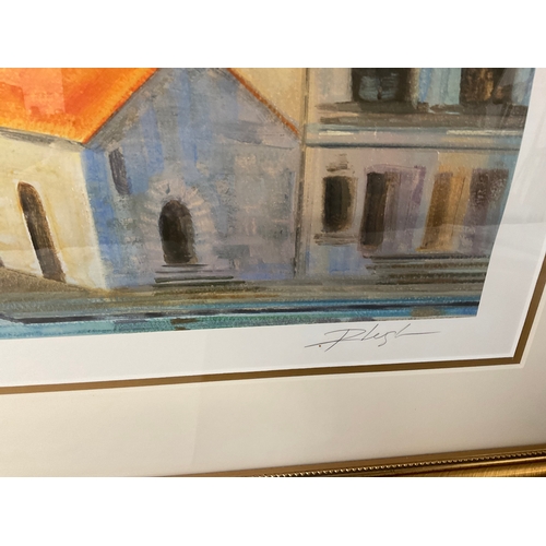 24 - SIGNED LIMITED EDITION PRINT 932/950  28” x 34” AND CLAUDE MONET FRAMED PRINT