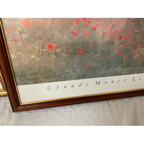 24 - SIGNED LIMITED EDITION PRINT 932/950  28” x 34” AND CLAUDE MONET FRAMED PRINT