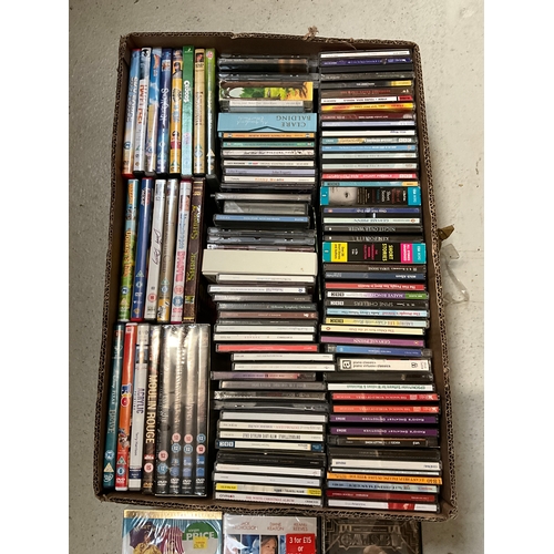 56 - BOX OF DVD'S AND CD'S