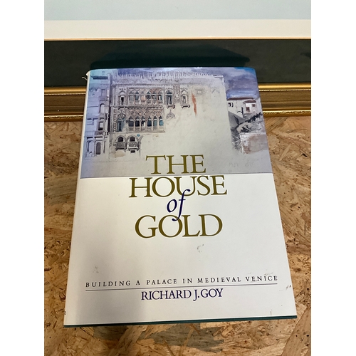 63 - LIMITED EDITION FRAMED PICTURE “THE HOUSE OF GOLD” 126 OF 850 SIGNED TO MARGIN AND BOOK 33”x 38”