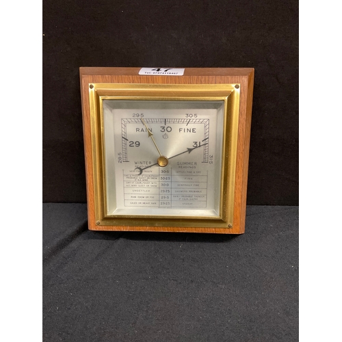 47 - 2 MODERN WALL BAROMETERS - tallest 22”