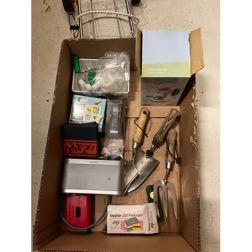 74 - BOX OF HARDWARE AND ELECTRICAL ITEMS