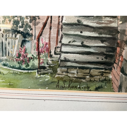 87 - 3 PICTURES TO INCLUDE WATERCOLOUR COTTAGE SCENE, VICTORIAN PHOTOGRAPH