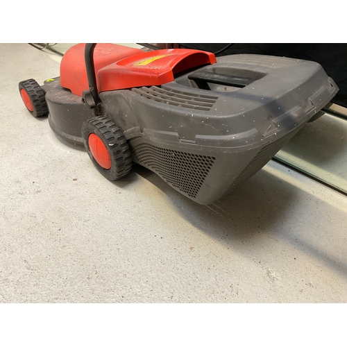 147 - FLYMO R330 ELECTRIC LAWNMOWER WITH GRASS BOX