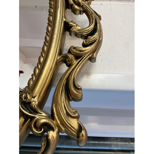 95 - MODERN DECORITVE GILT STYLE FRAMED MIRROR 36x22