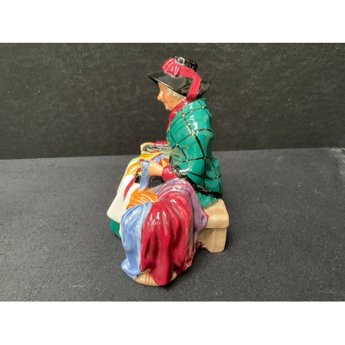 185 - ROYAL DOULTON FIGURE “SILKS AND RIBBONS HN2017 AND A COALPORT FIGURE “BASIL AND HIS STORY