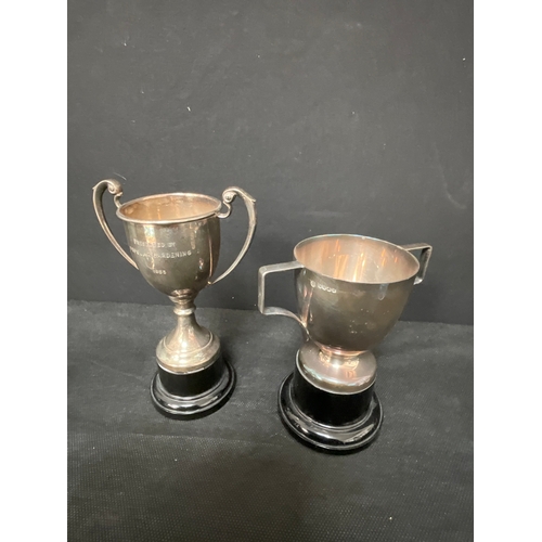 125 - QUANTITY OF SILVERPLATED ITEMS TO INCLUDE TROPHIES CUTLERY ETC