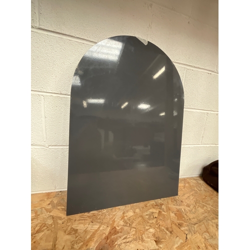 126 - MODERN ETCHED WALL MIRROR A/F  30x21