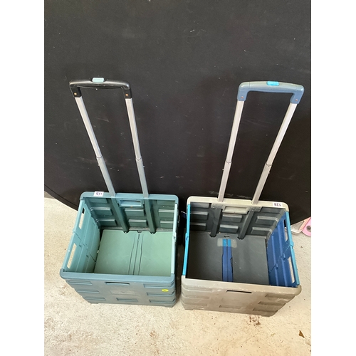 128 - TWO COLLAPSABLE TROLLIES