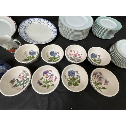 129 - COLLECTION OF CHINA TO INCLUDE PORTMEIRION BOWLS SPODE MUGS ETC