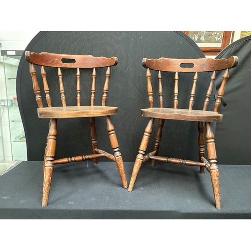 201 - 4 REPRODUCTION OAK TUB/BAR CHAIRS