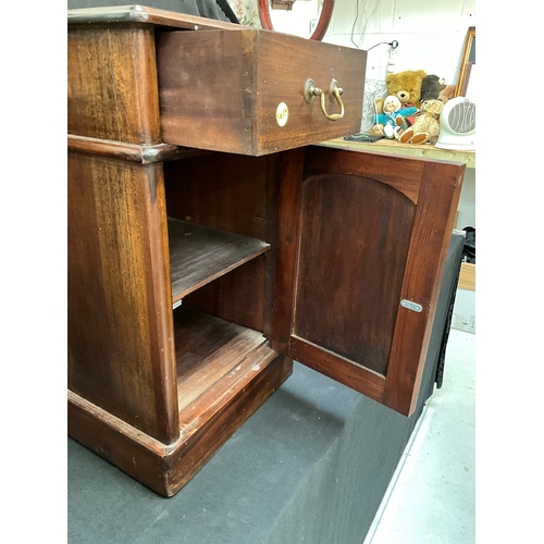 262 - REPRODUCTION MAHOGANY POT CUPBOARD 
H28” W17” D15”