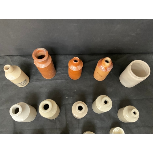 215 - QTY STONEWARE BOTTLES ETC - SOME A/F