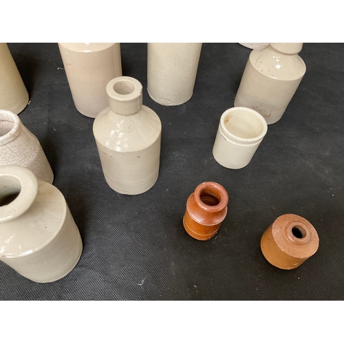 215 - QTY STONEWARE BOTTLES ETC - SOME A/F