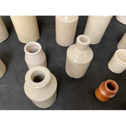 215 - QTY STONEWARE BOTTLES ETC - SOME A/F