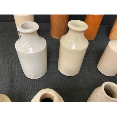 215 - QTY STONEWARE BOTTLES ETC - SOME A/F