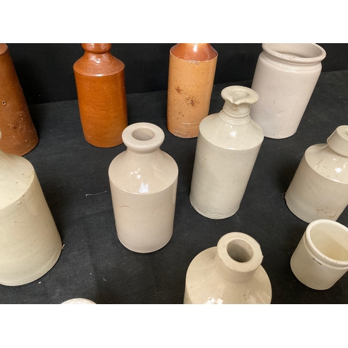 215 - QTY STONEWARE BOTTLES ETC - SOME A/F