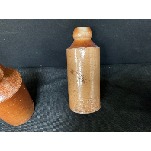 215 - QTY STONEWARE BOTTLES ETC - SOME A/F