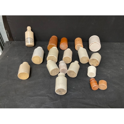 215 - QTY STONEWARE BOTTLES ETC - SOME A/F