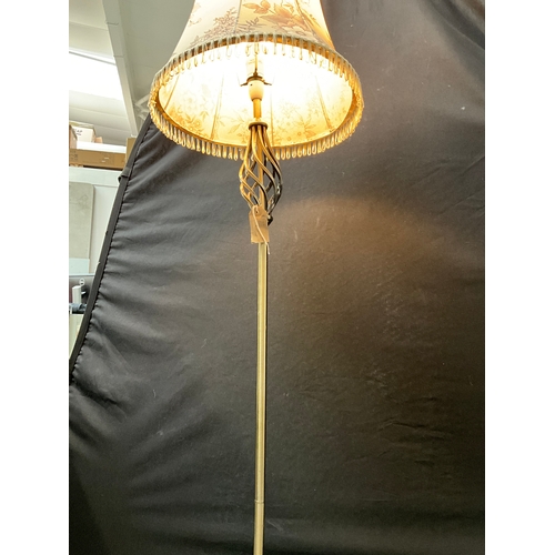 263 - MODERN STANDARD LAMP AND SHADE H66”