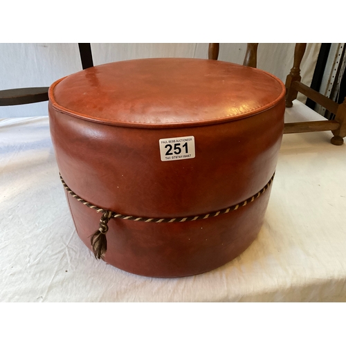 251 - VINTAGE POUFEE, LAYER ENDED STOOL AND FOOTSTOOL