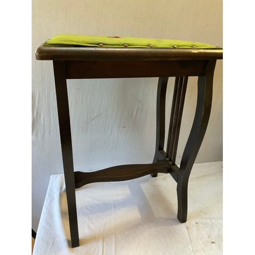 251 - VINTAGE POUFEE, LAYER ENDED STOOL AND FOOTSTOOL