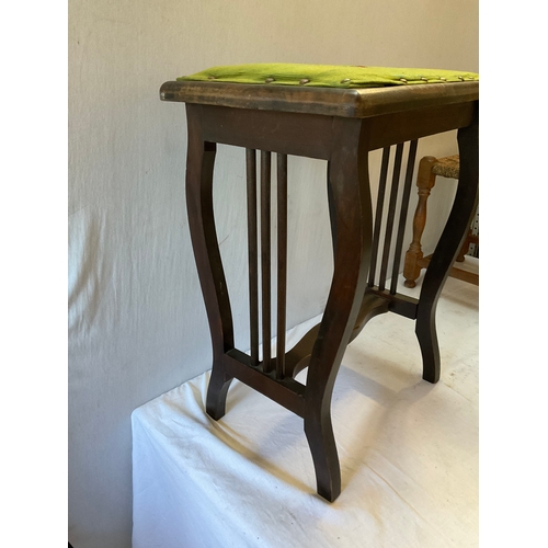 251 - VINTAGE POUFEE, LAYER ENDED STOOL AND FOOTSTOOL