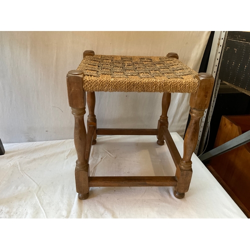 251 - VINTAGE POUFEE, LAYER ENDED STOOL AND FOOTSTOOL