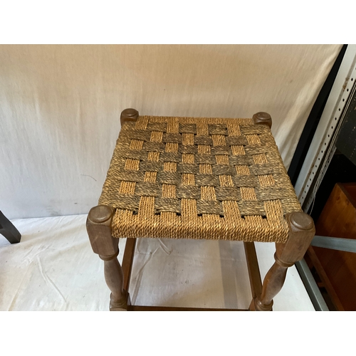 251 - VINTAGE POUFEE, LAYER ENDED STOOL AND FOOTSTOOL