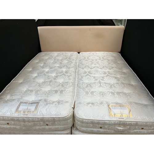 302 - SUPERKING SIZE ZIP AND LINK DIVAN BED (CAN BE USED AS 2 SINGLES