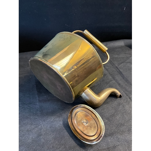 3 - VINTAGE BRASS KETTLE AND JARDINERE