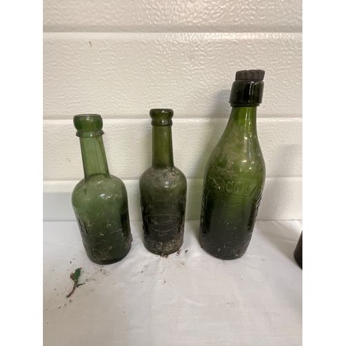 17 - COLLECTION OF VINTAGE BOTTLES CIDER FLAGON