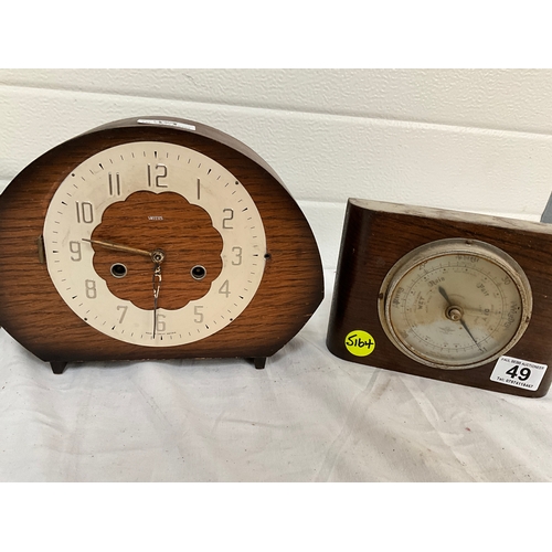 48 - FOUR CLOCKS AND A BAROMETER