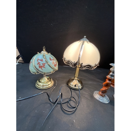 49 - TWO TABLE LAMPS RADIOS ETC