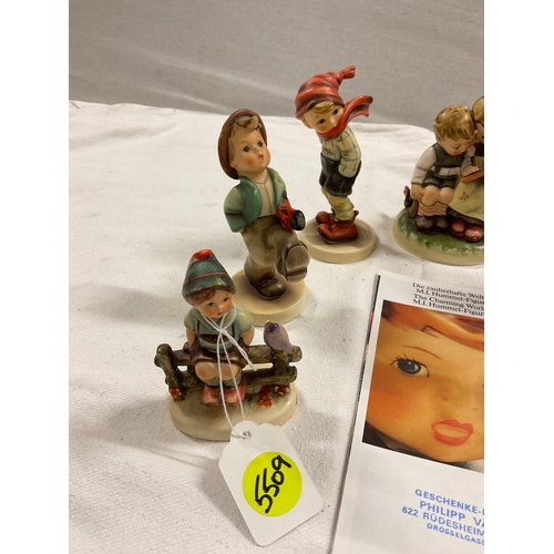 155 - COLLECTION OF VINTAGE GOEBEL FIGURES AND BROCHURE (7)